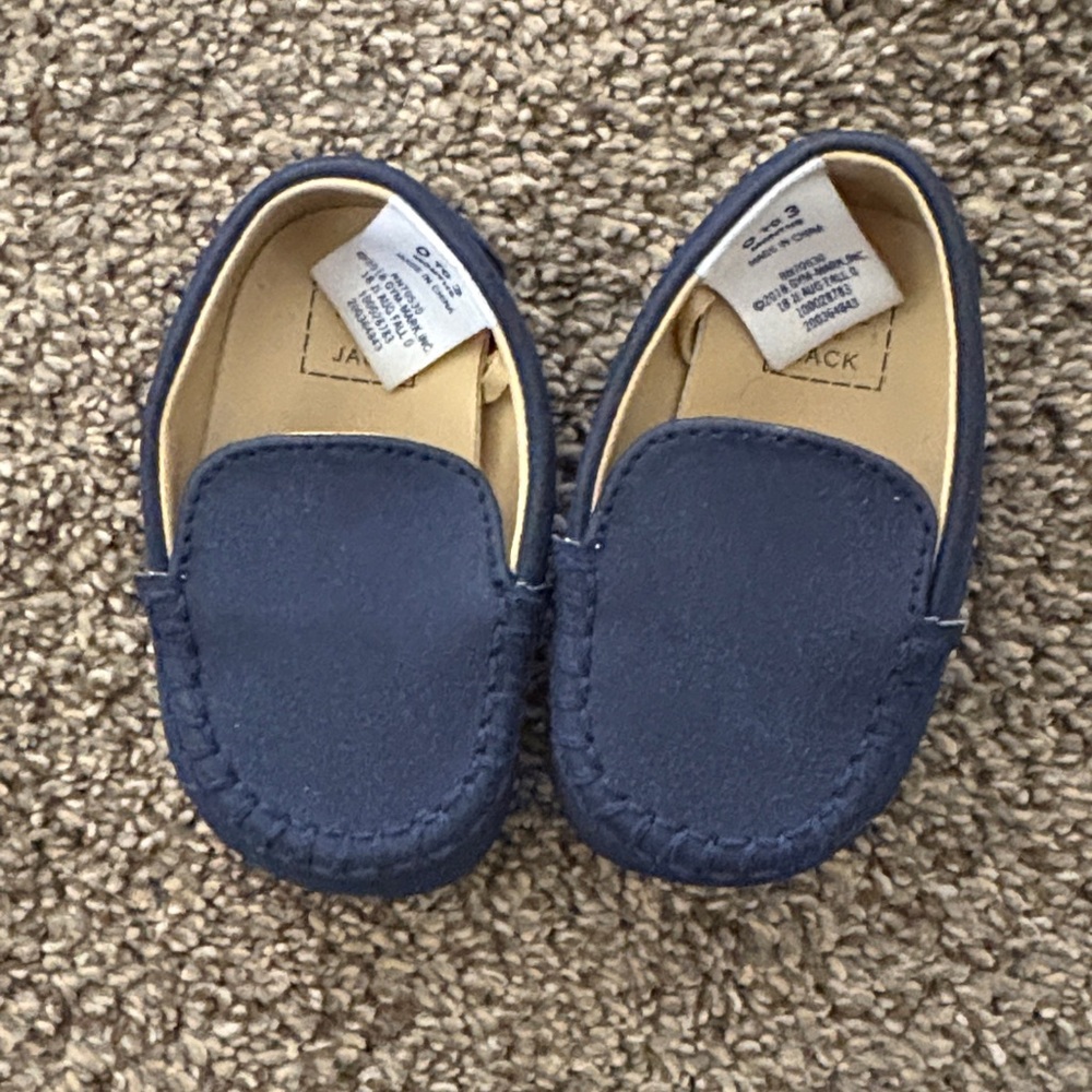 Janie and Jack Navy Baby Loafers